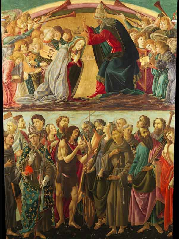 Sandro Botticelli e bottega, Incoronazione della Vergine e Santi, La Quiete